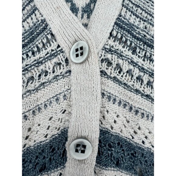Free People Boho Button Front Asymmetrical Knit Cardigan Sweater • Fairy Grunge - Picture 5 of 16